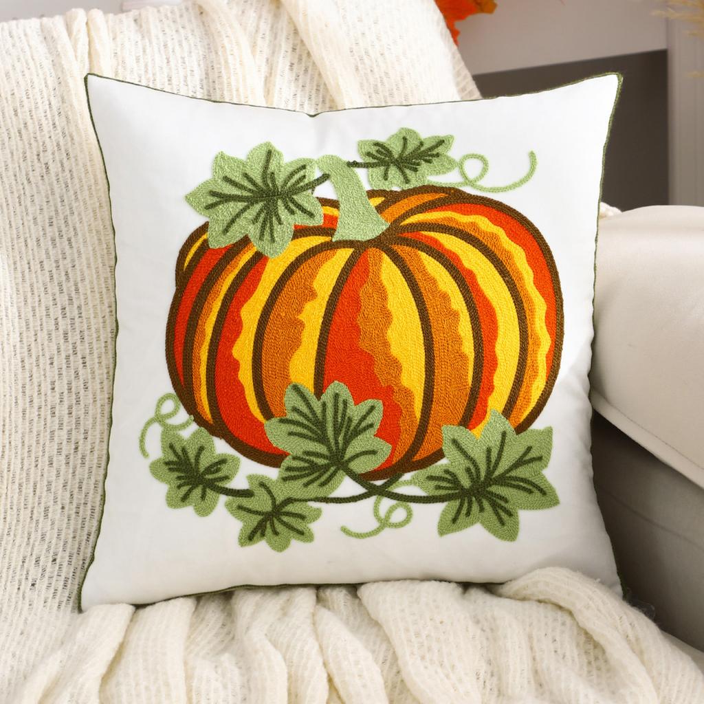 Maple Leaf Pillow Cover - Seasonal Decorative Pillowcase For Fall Home Decor