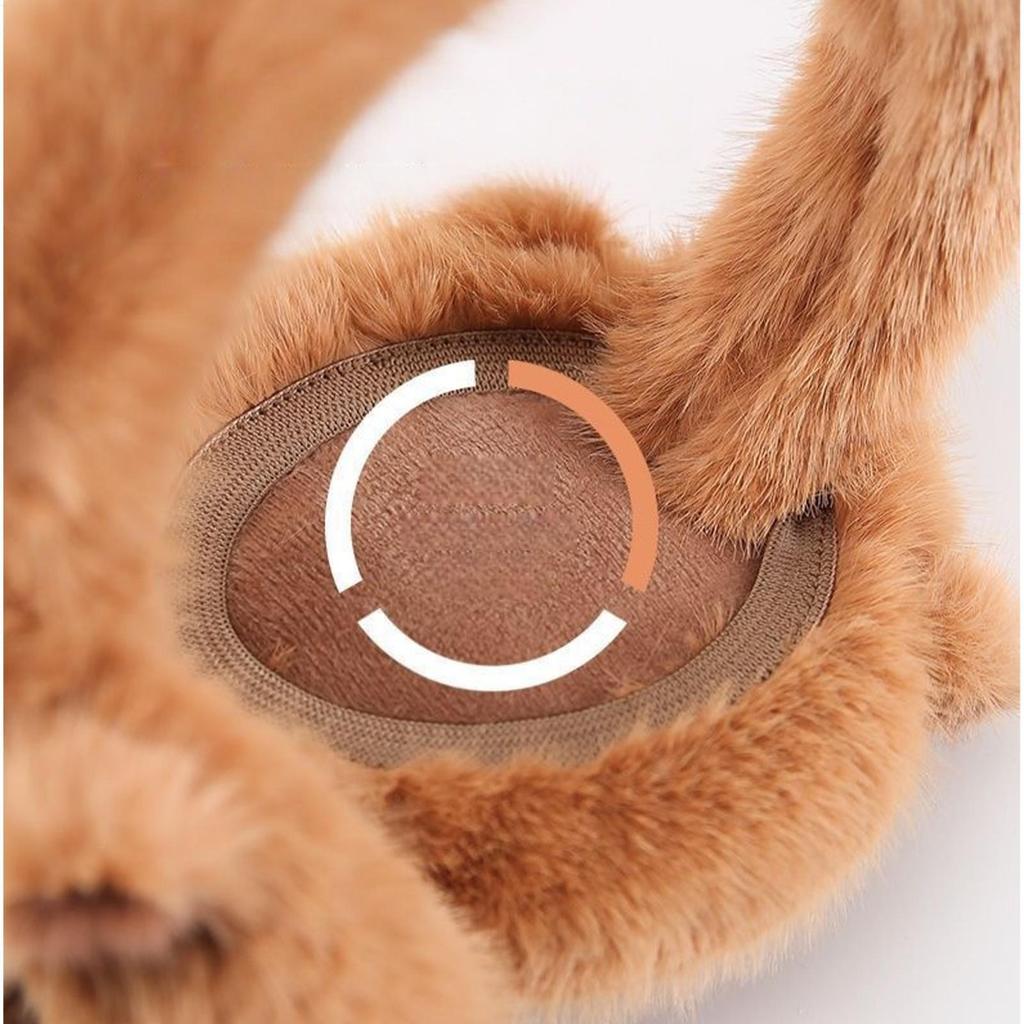 Winter Ear Muffs Plush Cartoon Capybara Earmuffs Foldable Winter Ear Covers for Outdoor Sports Skiing Snow Cold Weather