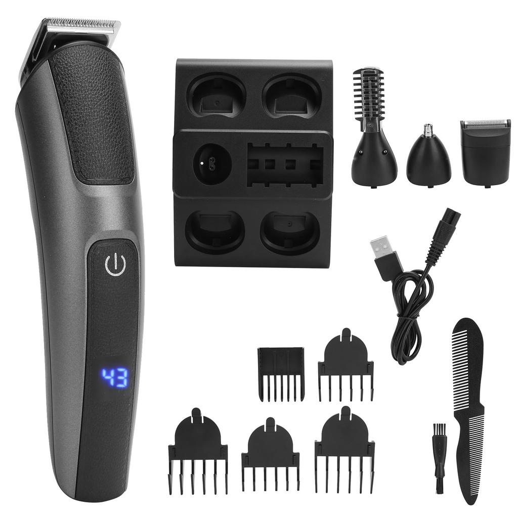 5 In 1 Hair Clipper Multifunctional Waterproof OilHead Rechargeable Electric Hair Maker