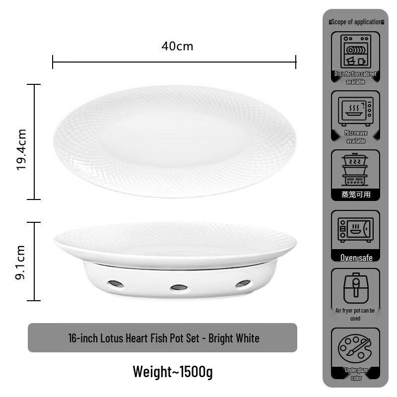 Commercial Candle Heated Oval Serving Dish