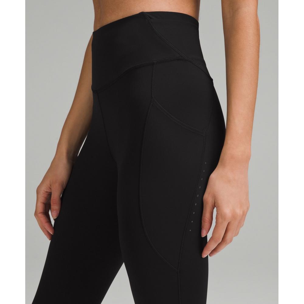 Lululemon Fast And Free High Rise Tight 25  Pockets  Updated Black