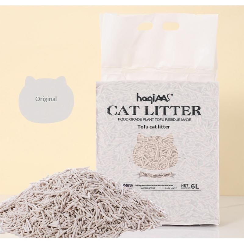 Originální rostlinná tofu kočkolit 6L Zelený čaj Směs rostlinné kočkolity Rychle hrudkující Potřeby pro domácí mazlíčky