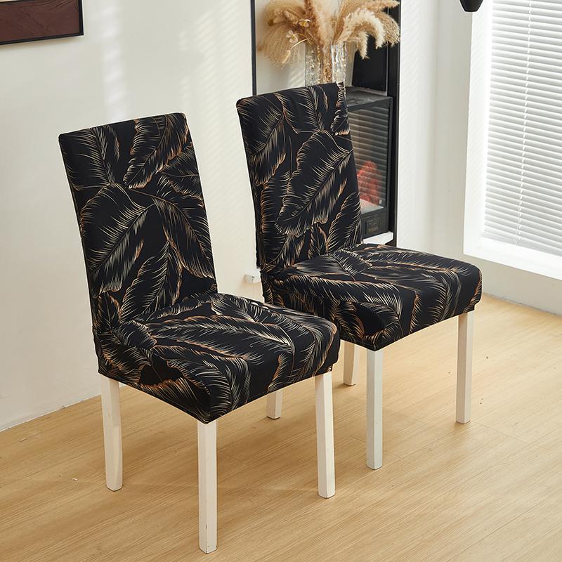 Printed Chair Covers Adjustable Dining Chair Cover Big Elastic Chairs Protector Kitchen Wedding Desk Stretch Modern Geometric