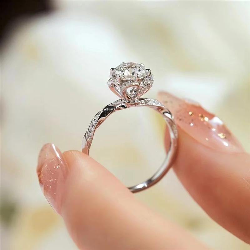Authentic Moissanite Diamond Proposal Ring for Women - Perfect Valentine s Day Gift or Couple s Ring Size 15