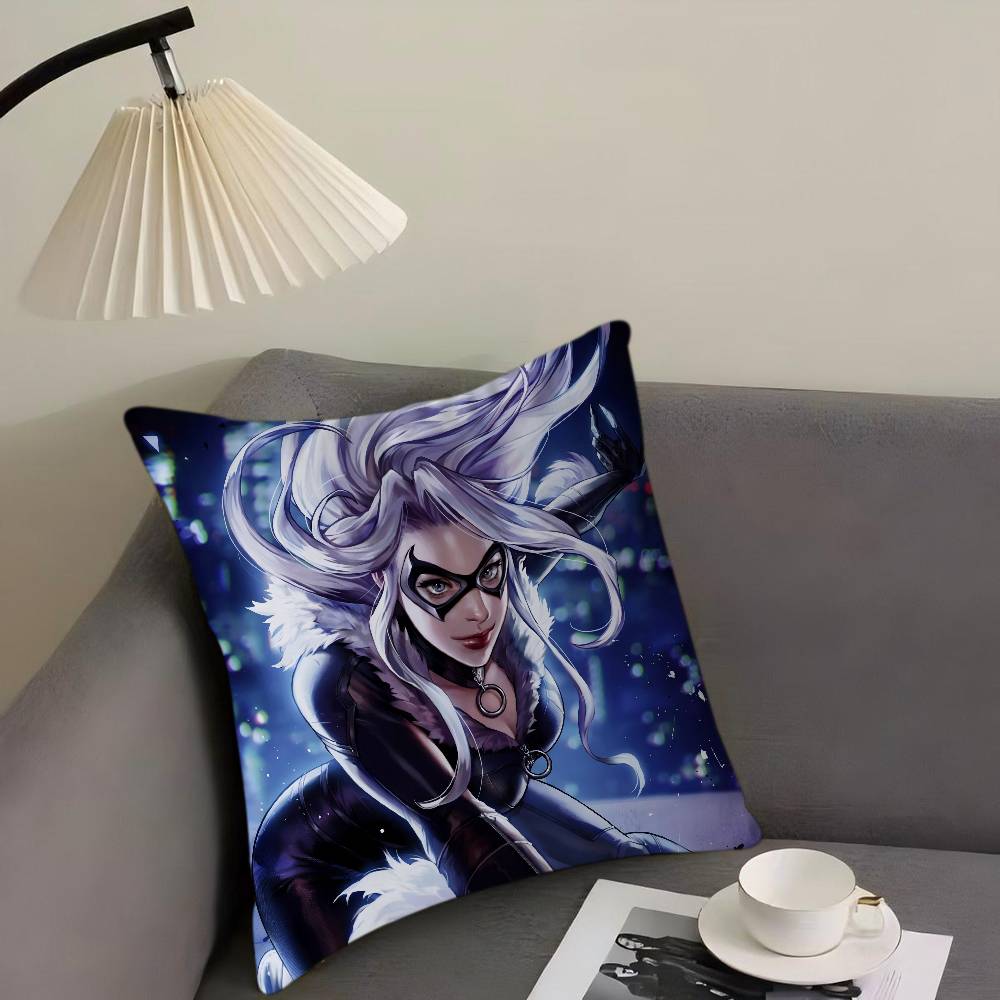 

Наволочки с черным котом Домашнее постельное белье Декоративная наволочка Свадебная Супермягкая наволочка 16x16Inch