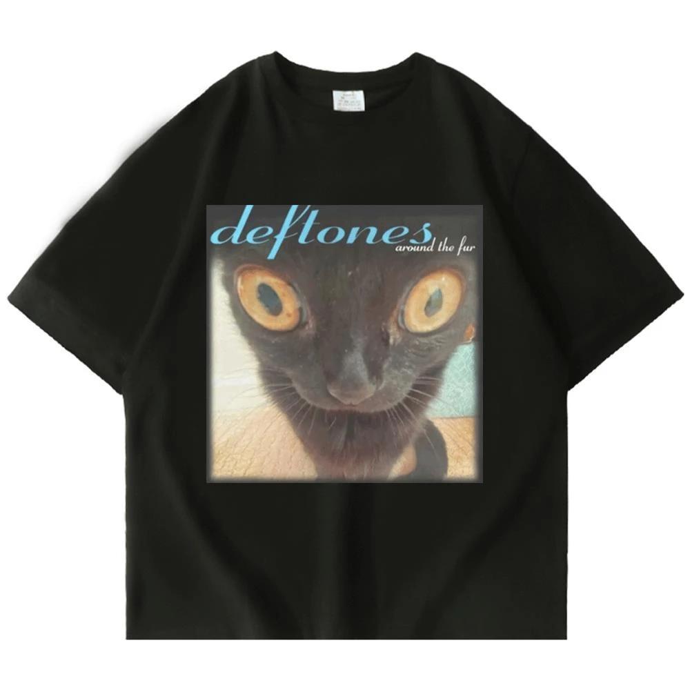 2025 Deftones Bavlna Zpěvák Kapela Tričko Muži Ženy Hip Hop Rockové Tričko Módní Tričko s Krátkým Rukávem Letní Nadměrná Trička Topy