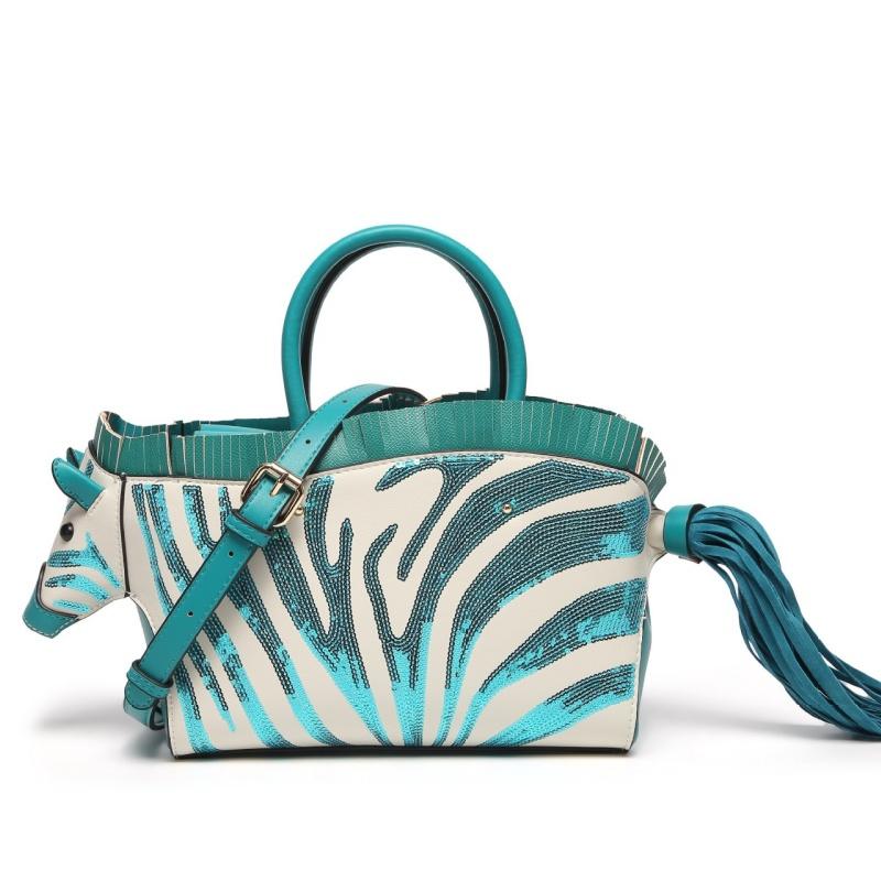 Creative Fashion Design Zebra Shaped Handbag New Innovative Special-shaped Bag Simple Casual PU Leather Shoulder Bag
