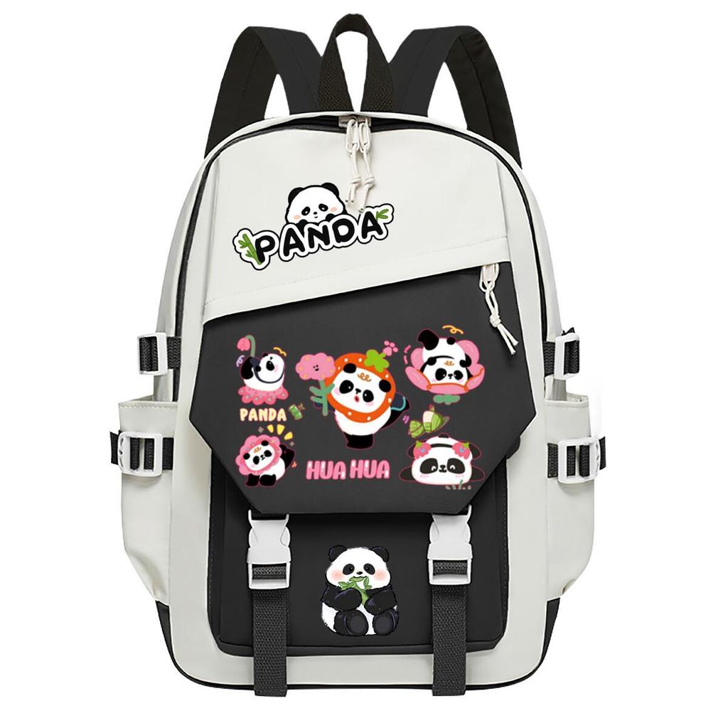 Panda Huahua Cartoon Printing Primary And Secondary School Students High Value Backpack Large Capacity Versatile School Bag