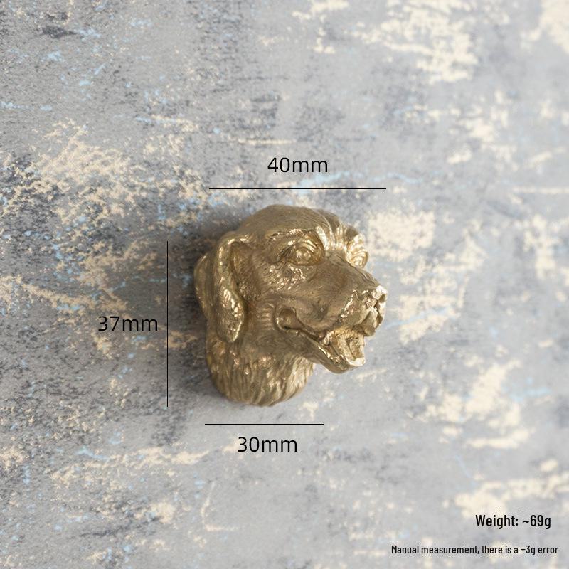 

Ручка из латуни в скандинавском стиле в стиле ретро для ящика или шкафа - дизайн в виде собаки-оленя в средневековом стиле