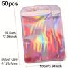 Laser Rainbow Self Sealing Bag Reusable Sealed Zipper Lock Packaging Bag Earrings Necklaces Hair Accessories Wrapping Pouch Product Storage Sack