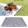 Beach Blanket Waterproof Lightweight Portable Outdoor Picnic Mat for Camping Travel Blue Stripe 2 X 1.45M