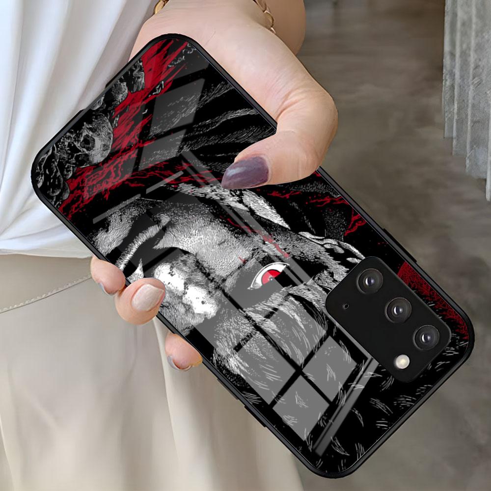 

B-Berserk G-Guts Phone Case For Samsung S26 S25 S24 FE S23 S22 S21 Plus S20 Ultra Note20Ultra Black Glass Cover Galaxy S22 Ultra 5G