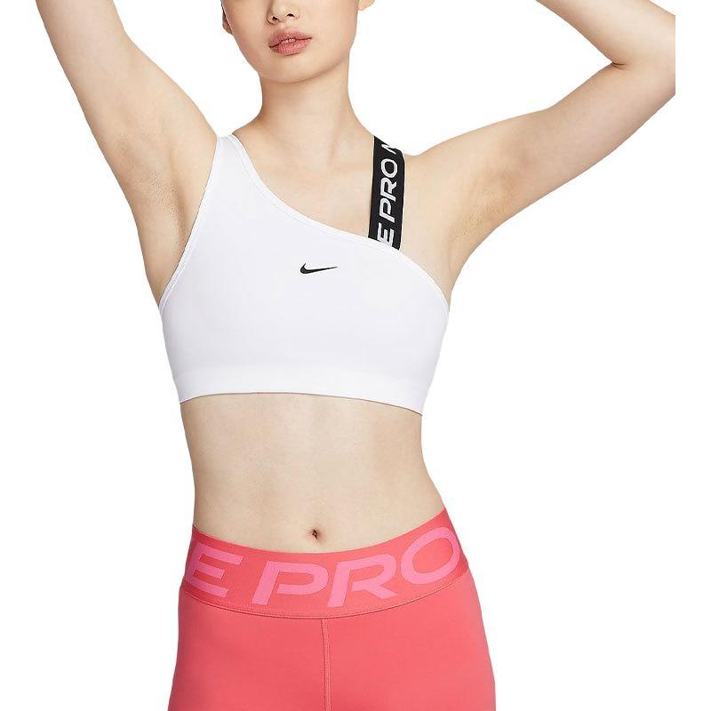 (WMNS) Nike Pro Swoosh Asymmetrical Medium-Support Padded Sports Bra Asia Sizing White Women s FV6527-100 S