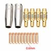 MIG Welding Contact Tip Consumables 16PC MIG Welding MB15 15AK Contact Tip 0.8/1.0/1.2mm For Rilon Riland Jasic Mitech Chiry