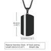 Man Necklace Stainless Steel Jewelry Zircon Inlay Geometric Pendant Black Anti Rust Boyfriend Father Valentine Day Birthday Gift