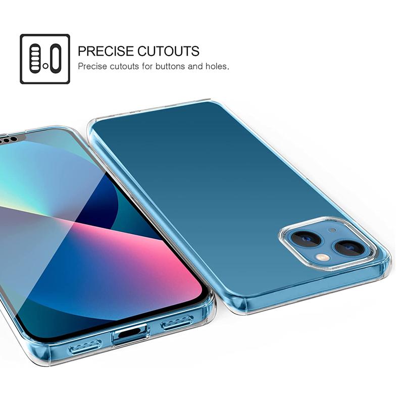 360 Dvojitý plně ochranný kryt na telefon Pro iPhone 13 12 11 Pro X XR XS Max 8 7 6S 6 Plus Průhledný měkký silikonový tvrdý PC kryt