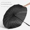 24-Rib Automatic Umbrella, Large Business Straight Umbrella, Double-Handle Factory-Printed Logo Advertising Long-Handle Umbrella