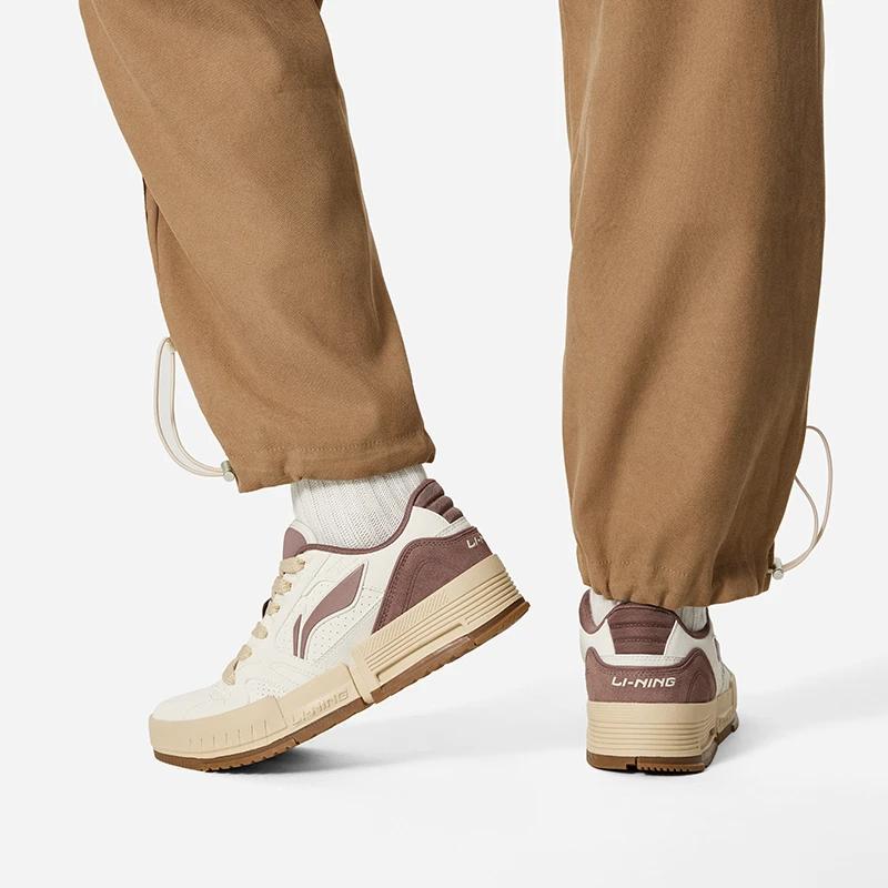 Li Ning Bequeme Vielseitige Dicke Sohle Höhenerhöhend Rutschfest Stoßdämpfend Abriebfest Low-Top Skateschuhe Herren Sneaker AGCU335-3