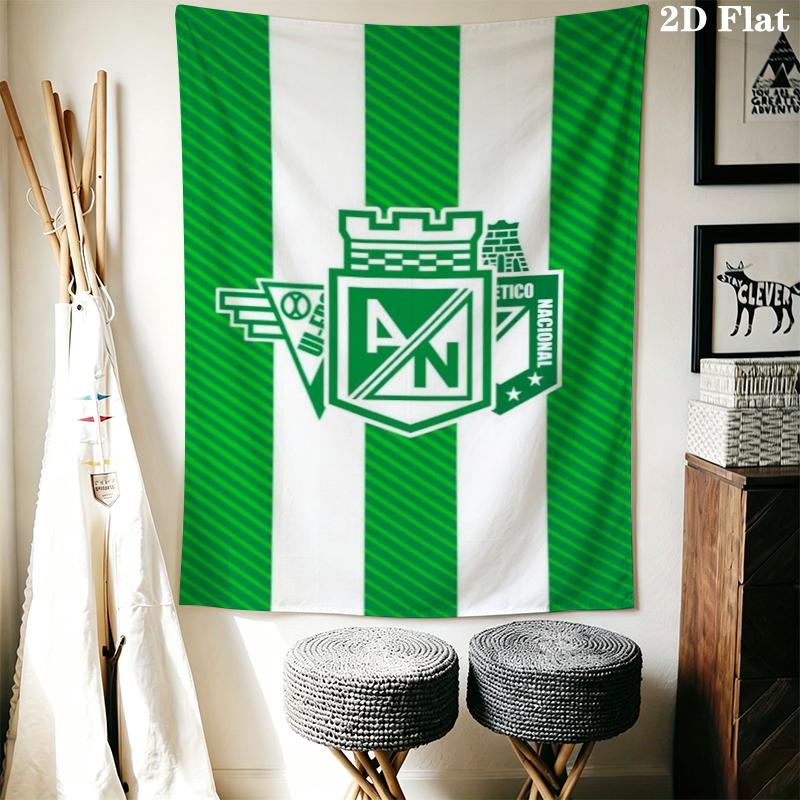 Atlético Nacional Wall Tapestry Aesthetic Wall Hanging Printed Fabric Blanket Decorative Tapestries for Bedroom Living Room Home Decor