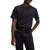Embroidered Logo Smooth Solid Color Crew Neck Short Sleeve T-Shirt Men Tops Black 40HM265-001