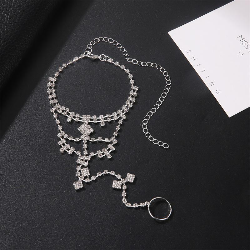 New Foot Accessories, Fashionable Crystal Fringed Toe Anklets, Popular Women's Beach Casual Foot Accessories In Europe and America