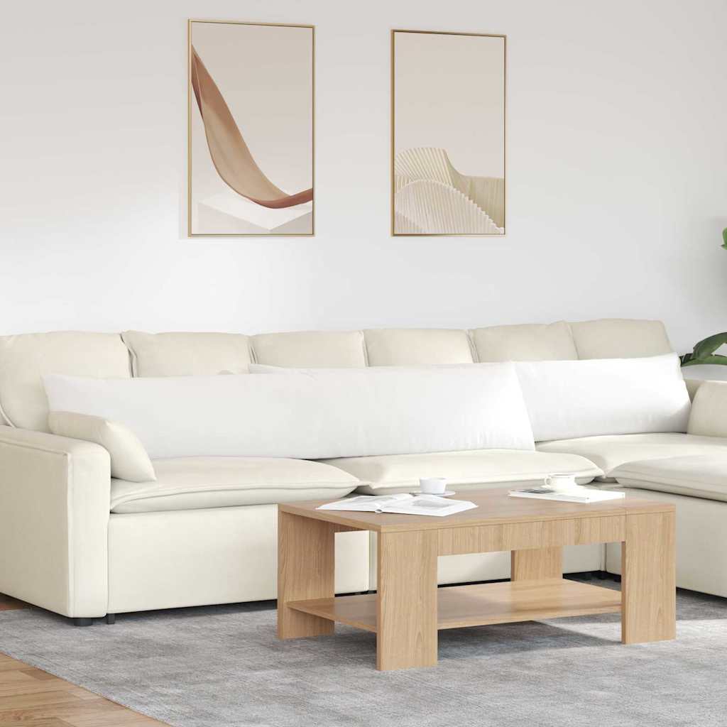 Sofa Cushions 2 Pcs White 200 X 40 Cm Fabric