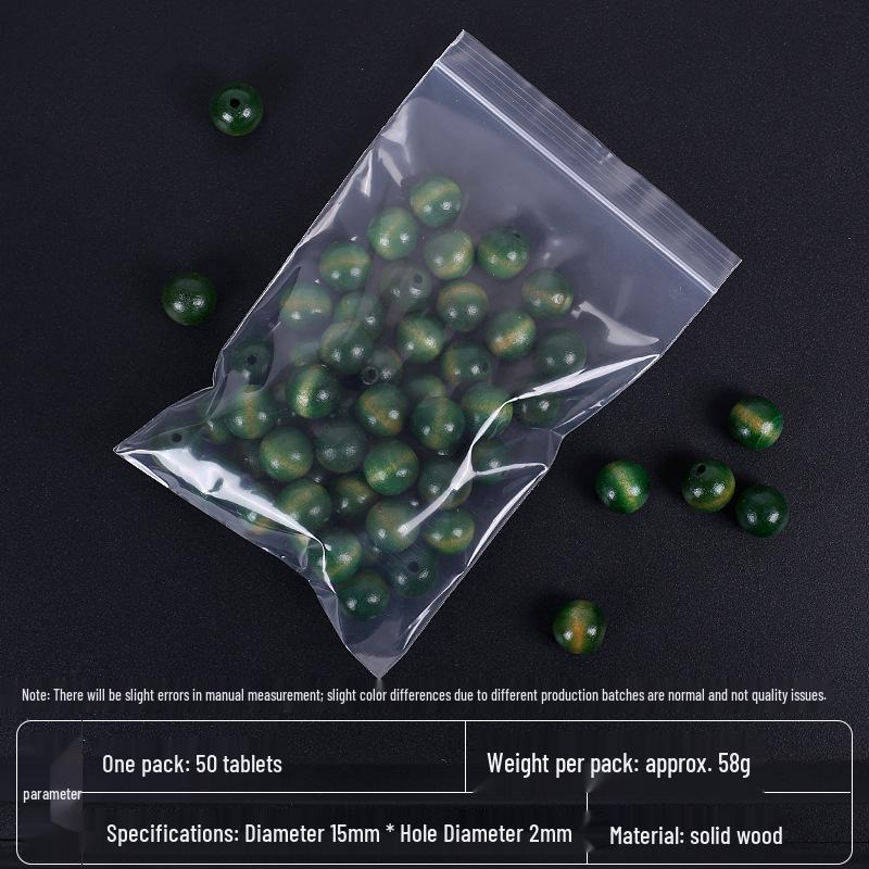 Eco-Friendly Solid Wood Colorful Beads – Natural and Mixed Hues