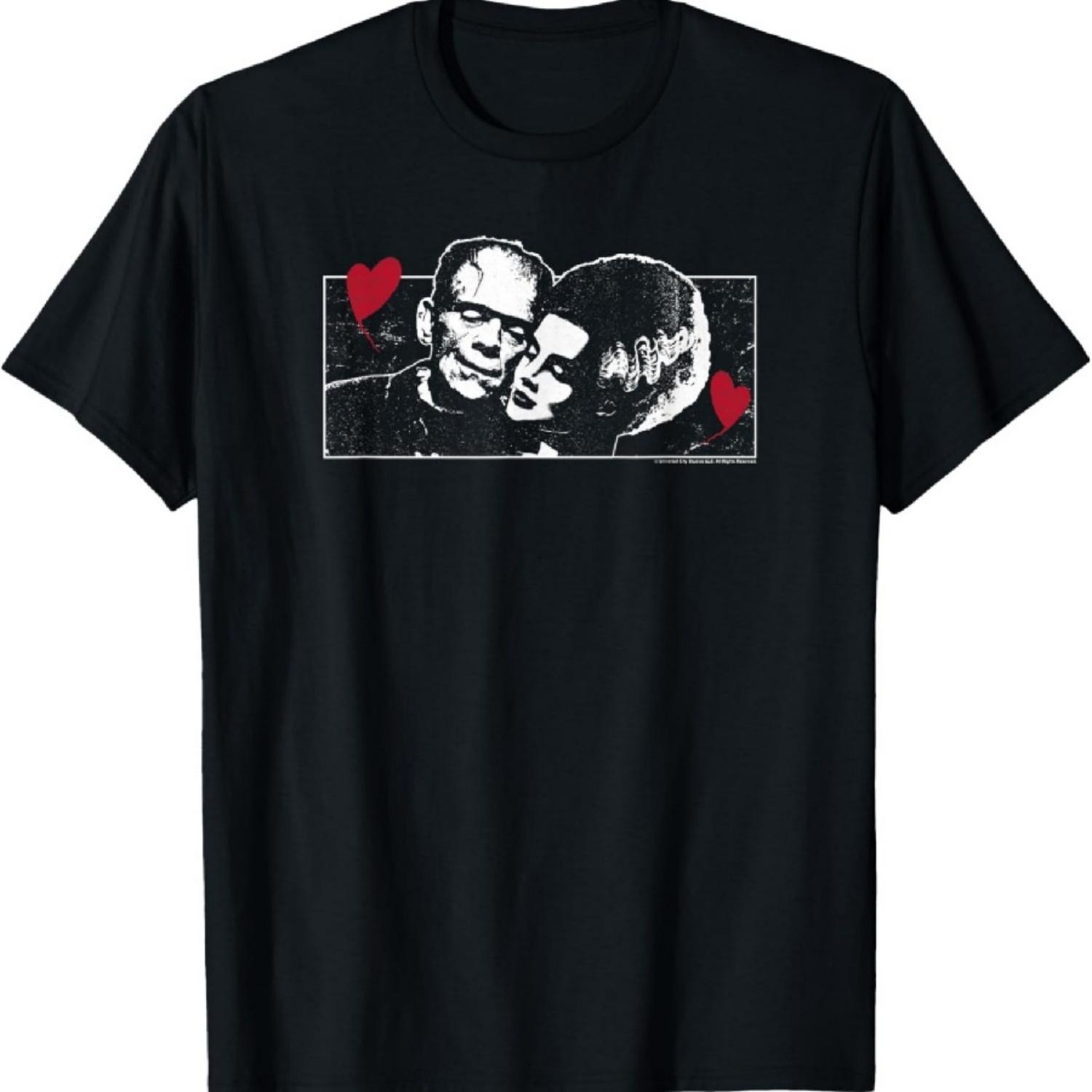 

Universal Monsters Valentine s Day Frankenstein and Bride T-Shirt XXXXXL чорний
