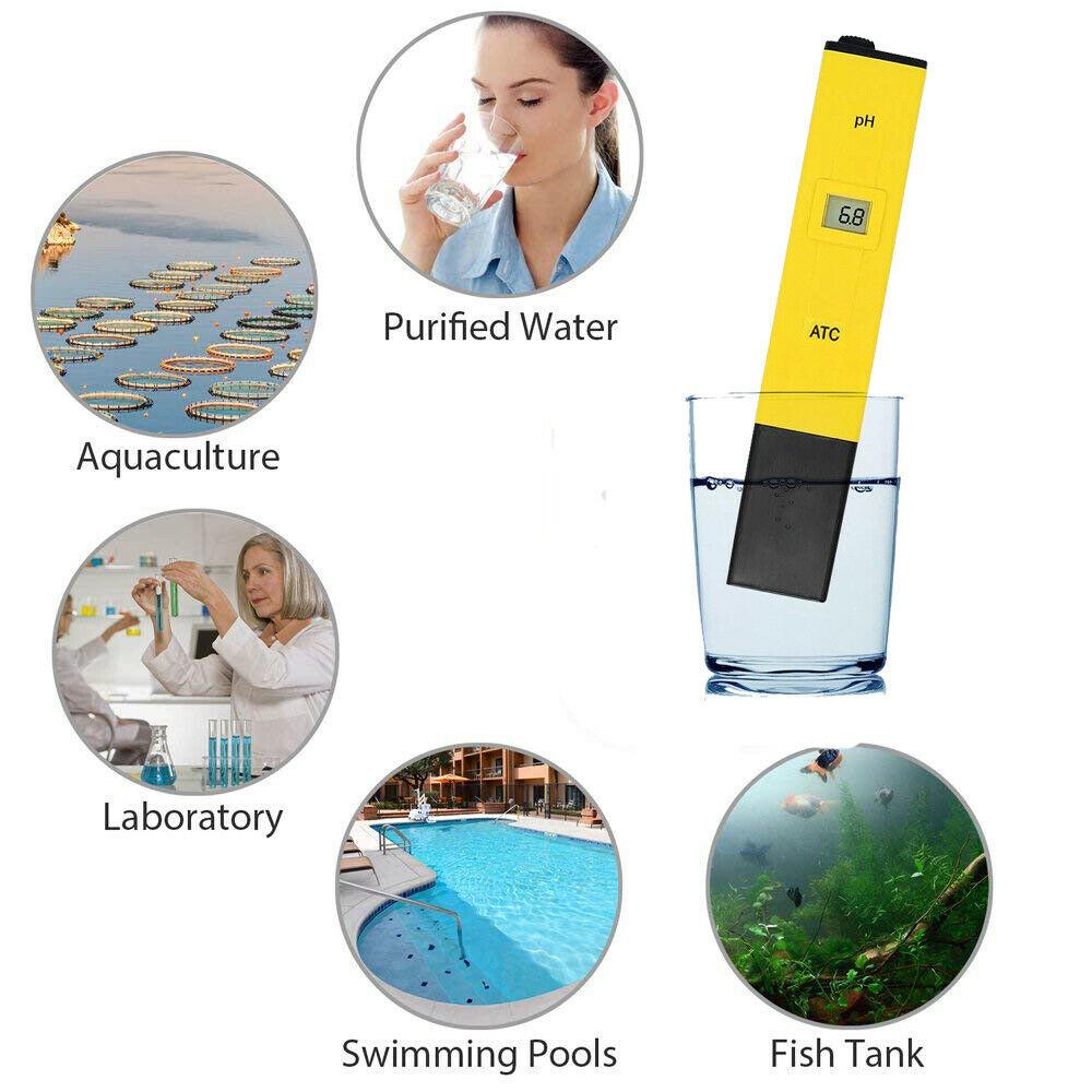Digital PH Meter Hydroponic Pool Water Aquarium Wine Pocket Portable PH Tester