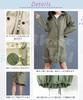 three Joy Raincoat with Rain Plus Long Storage Size L Women's Bag, Poncho, Size, Length, Stylish, Water-Repellent, Hooded, Zip-Up, Bag, Beige,
