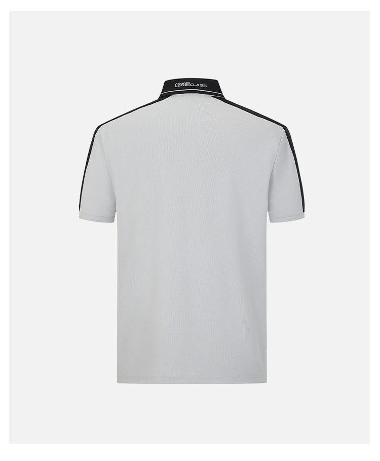 Men's Letter Logo Trendy Contrasting Color Short-Sleeved Polo Shirt