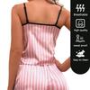 2PCS/Set Women Pyjamas Halter Vest Shorts Europe Solid Striped Ladies Lace-Up Fashion Sexy Lace Suspenders Soft Casual Homewear
