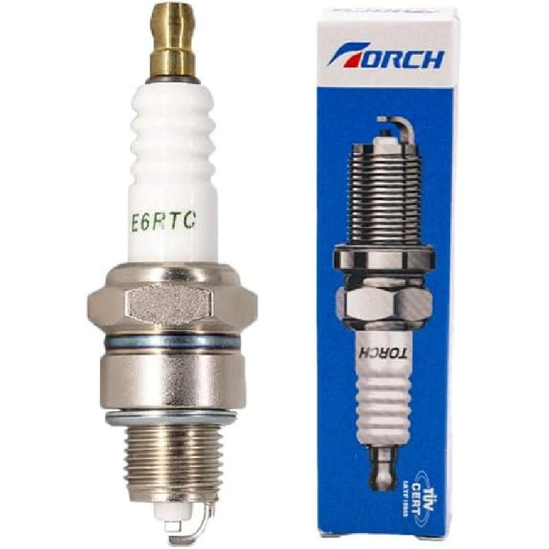 TORCH E6RTC Spark Plug Replace for NGK BPR6HS Spark Plug, for BOSCH WR7BC Spark Plug, for CHAMPION RL82YC Spark Plug, for DENSO IWF20 W20FPR-U Spark