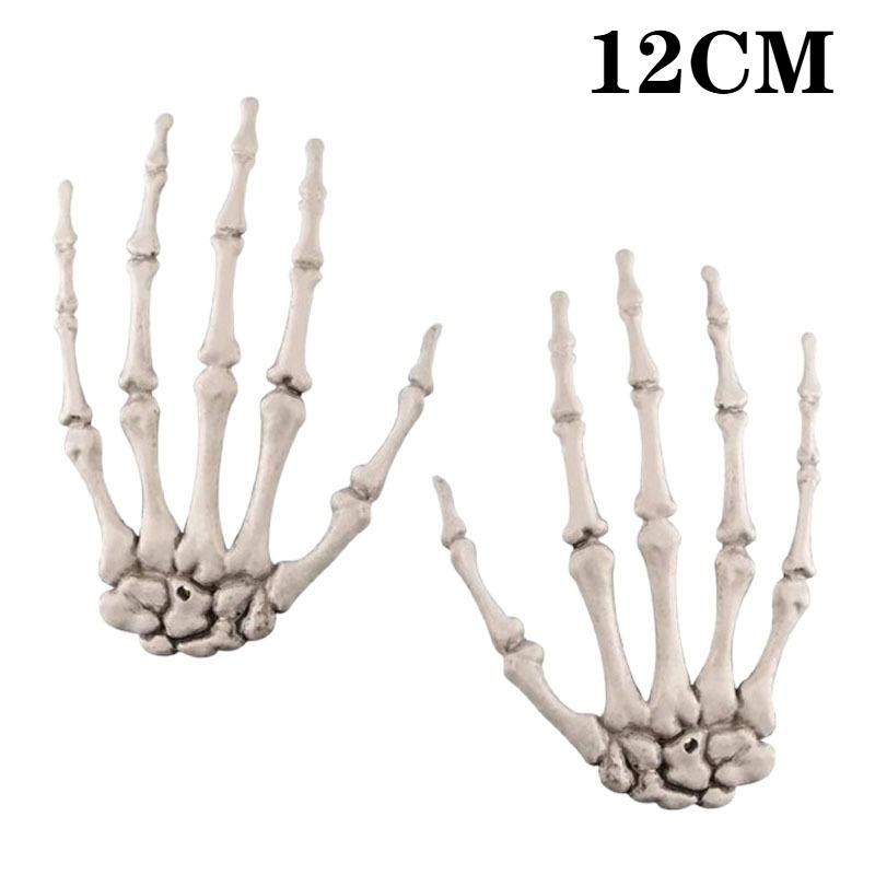 Realistic Plastic Skeleton Hands Life Severed Design Halloween Props for Haunted House Scene Party Horror Decoration Accessories