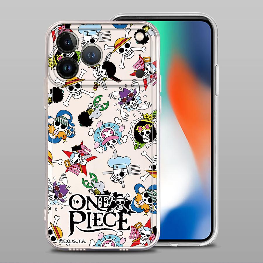 Case for iPhone 17 Pro Max 12 Mini 15 14 Plus 7 8 XR 16 11 13 Pro Air XS Max Soft Phone Cover Cartoon One Piece
