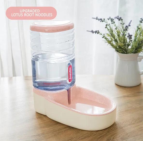 Automatischer Futterautomat Wasserspender Schwerkraft Haustierfutterspender Katze Wasserspender Großer Vorratsbehälter Futter Wassernapf
