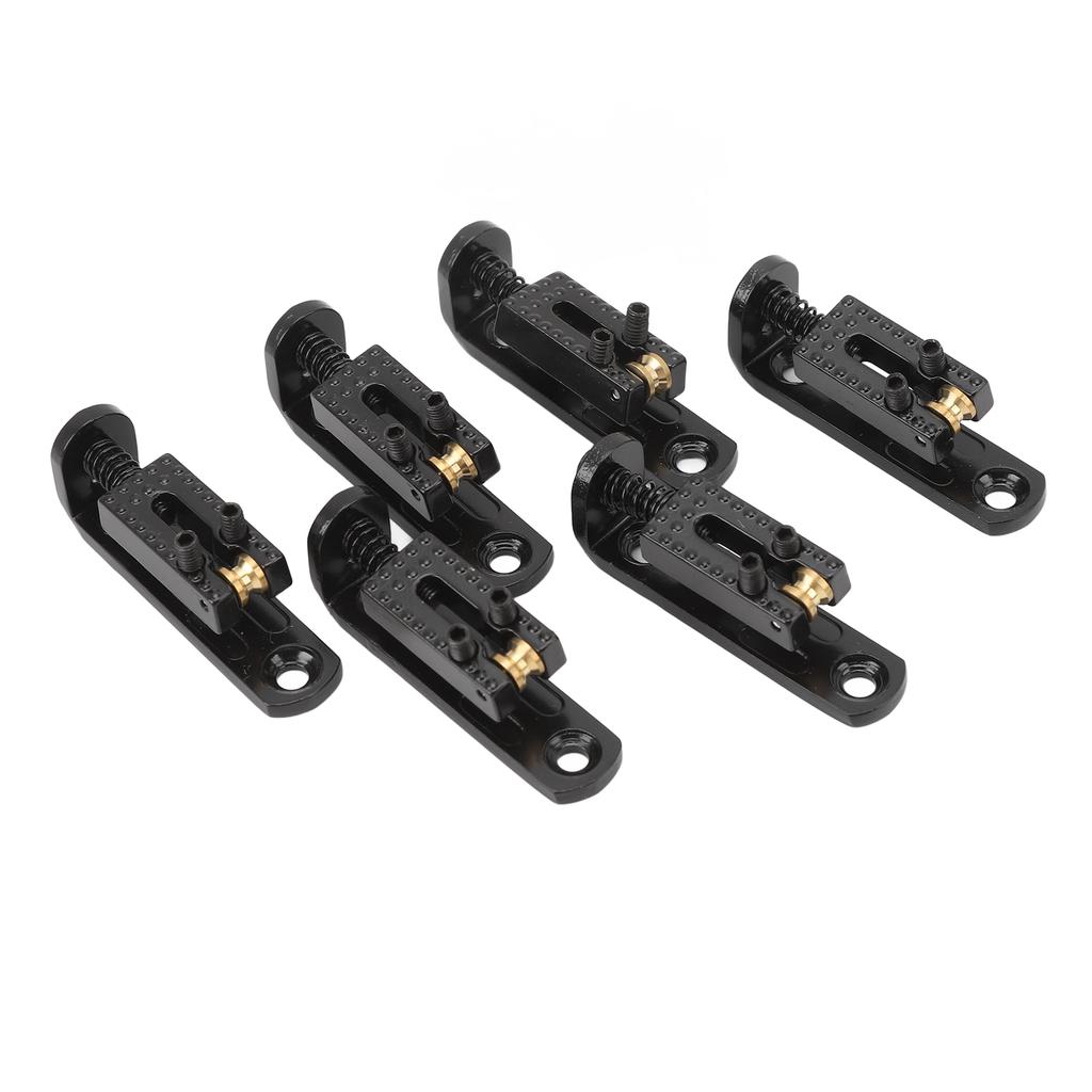6Pcs Guitar Bridge Saddle Metal Height Adjustable 3 4 5 6 7 String Electric Guitar Bridge Saddle for Cigar Box Banjo