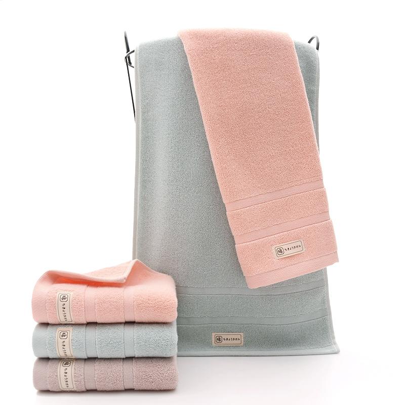 2pcs 34x73cm Blue Lilac Pink Adult Hand Face Bath Towel Set Highly and Soft Absorbent Travel Sport Hotel Beauty-Skin Towels