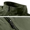 Gilet Leggero Senza Maniche da Uomo Multi Tasche Giacca Utility da Esterno per Pesca Escursionismo Collo Alto Chiusura Lampo Frontale