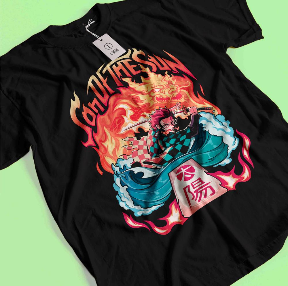 

Demon Slayer Shirt Tanjiro Tshirt Zenitsu T-Shirt Muzan Doma Tee Inosuke Nezuko M