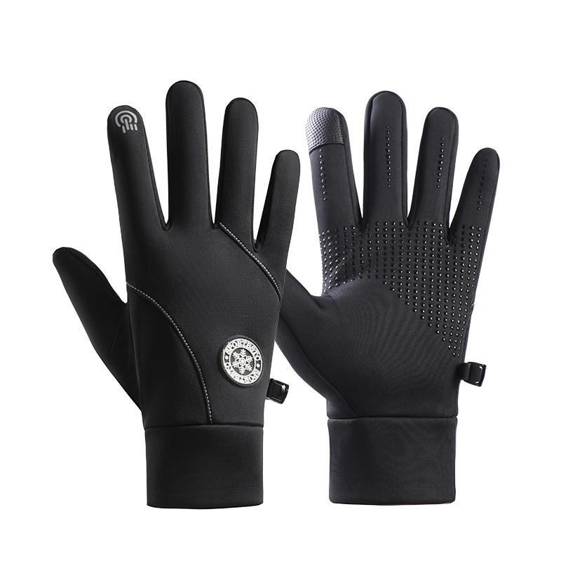 Winter outdoor riding gloves men's and women's velvet touch screen ski gloves non-slip waterproof cycling sports thermal gloves