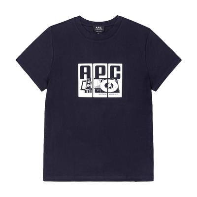 Apesse Cobqx M26485 Iak Dunkelblau Platine Platine Platin Plattenspieler Gemeinsames Kurzarm-T-Shirt
