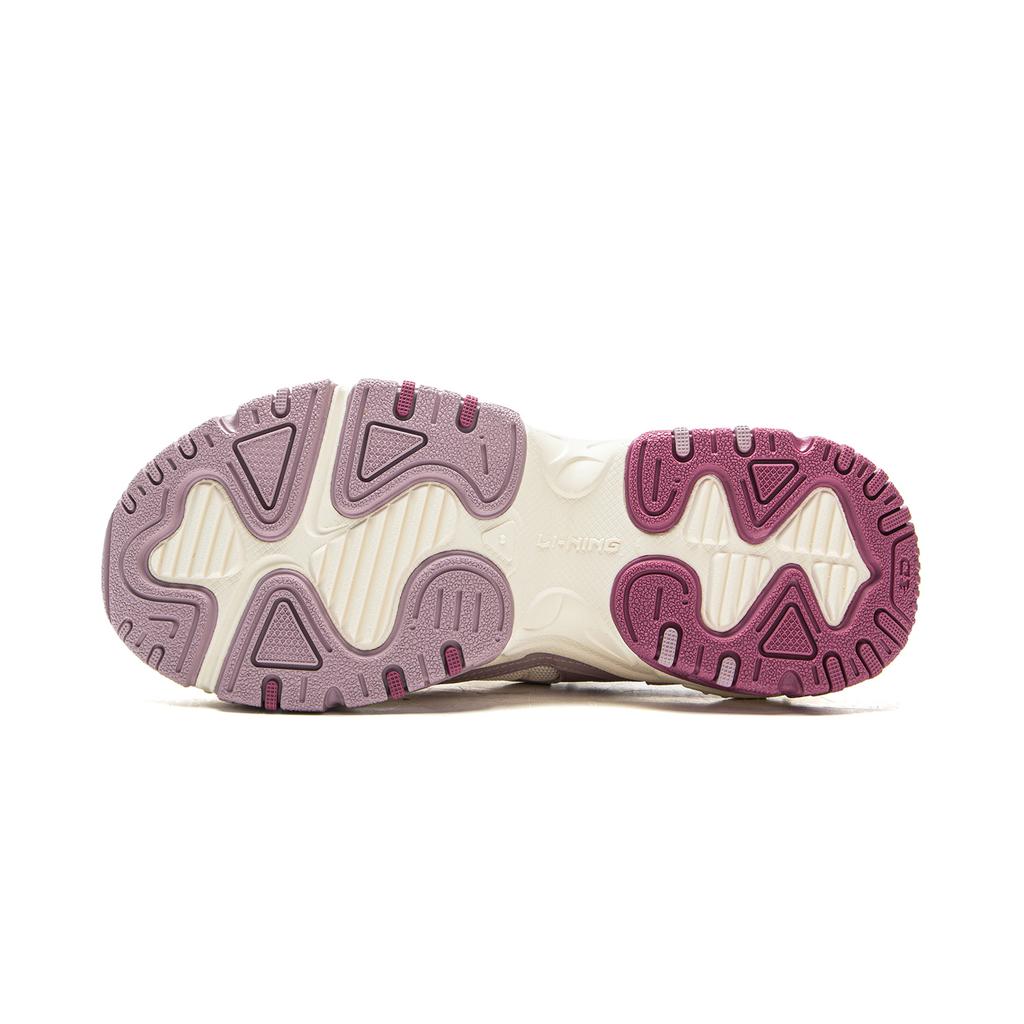 Disney x Li Ning Hnědé Protiskluzové, Odolné proti oděru, Lehké Nízké Ležérní Boty Dámské Bílé Růžové AGCV368-4