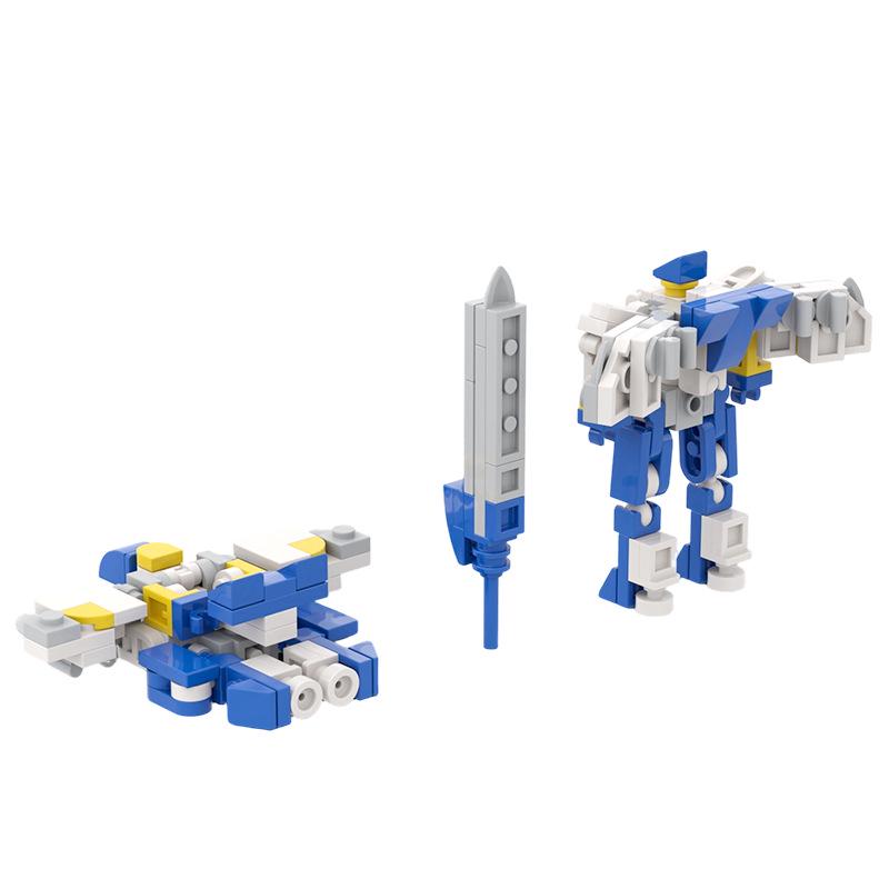 Supersonic Mech Robot Transformable Fighter Building Blocks Toy Model Tornado Mech