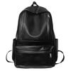 Schoolbagins Japanese simple and versatile PU schoolbag female college student high school junior high school student large capacity computer backpack