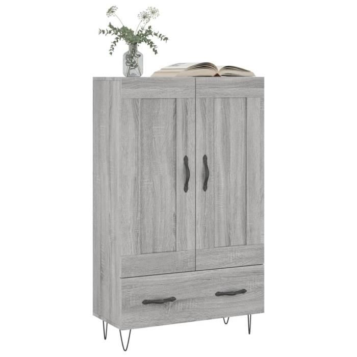 VidaXL Highboard Sonoma Grey 69.5x31x115 Cm Engineered Wood 830322