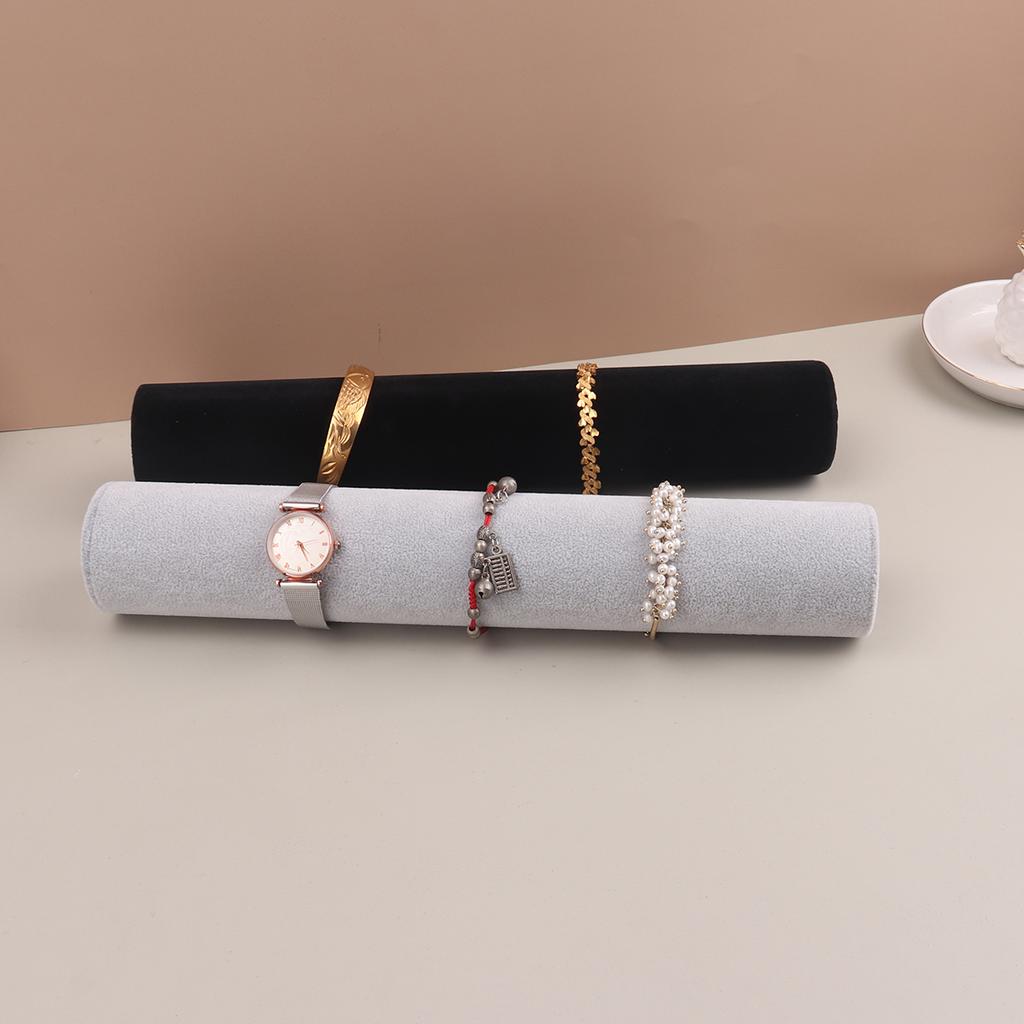 Black Gray Velvet Bracelet Display Holder Jewelry Receiving for Watch Bracelets Bangle Organizer Shelf Rack Stand