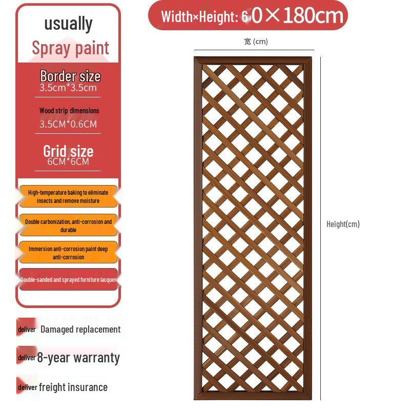Anti-Corrosion Wood Garden Fence & Climbing Frame for Outdoor Spaces