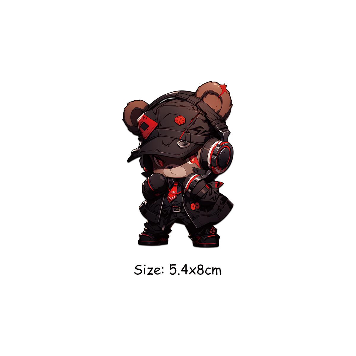 

Уличная одежда с медведями, утюг для переноса цветов, Тедди, теплопередача, аксессуар для одежды, нашивка «сделай сам», футболка в стиле хип-хоп, наклейка