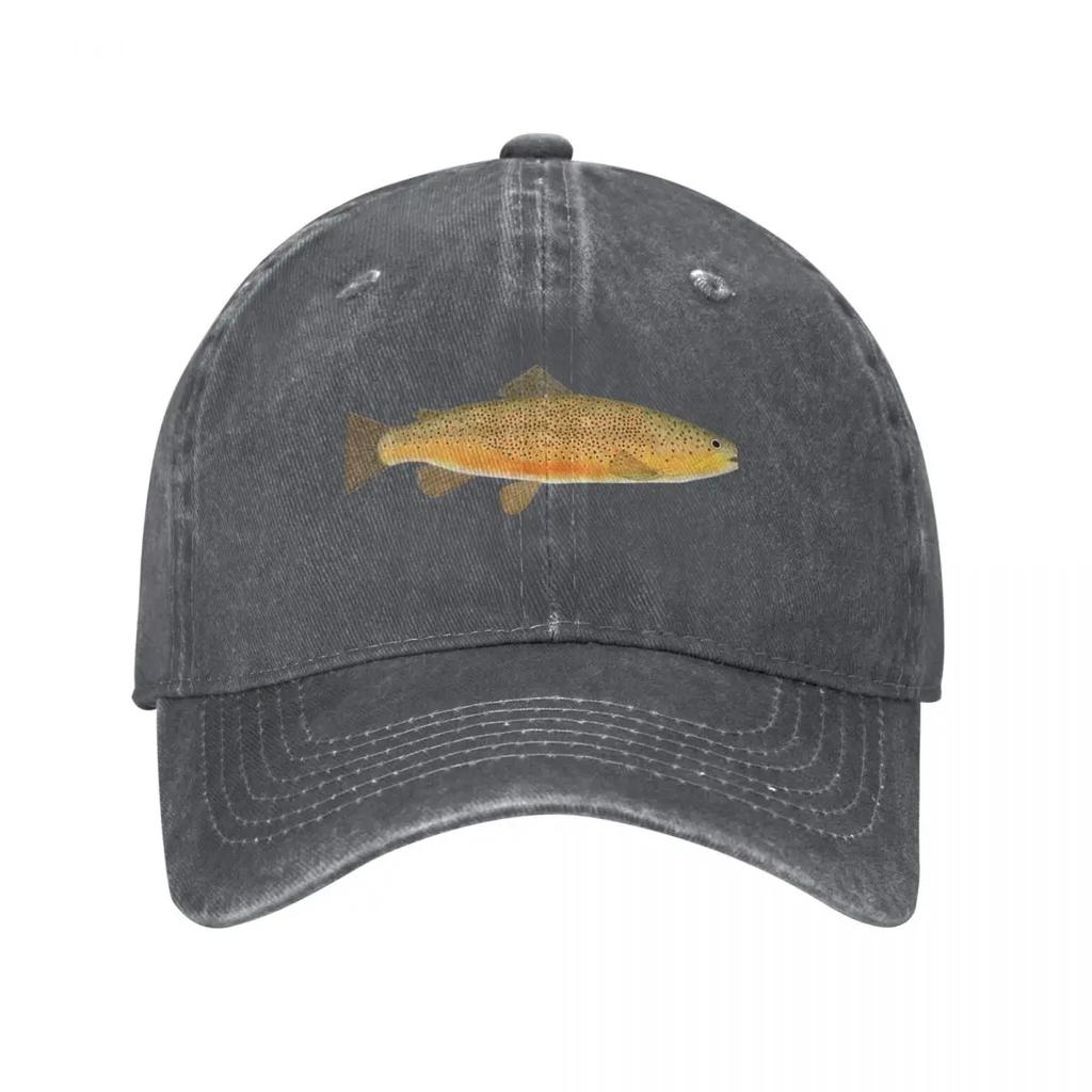 Brown Trout Baseball Cap Fishing cap golf hat genuine party Hat Horse Hat Hats Unisex Womens